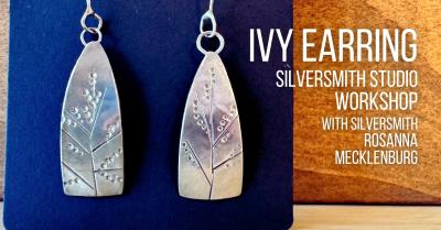 Ivy Earring Silversmith Studio Workshop